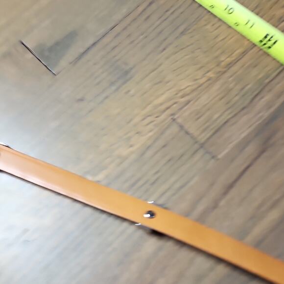 Vintage Brighton Brown and Tan Leather Belt with Silver Buckle